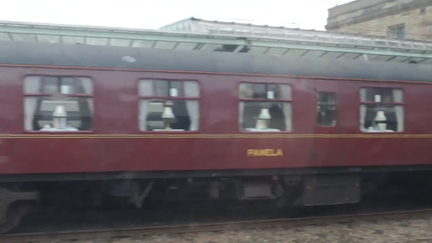 Passing a steam train